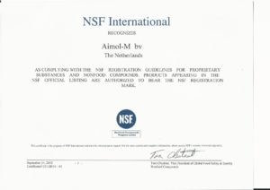 NSF GENERAL CERTIFICATION 2012